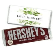 12ct Wedding Candy Favors for Guests Wrapped Full Size Hershey's Chocolate Bars (12 Count) Bridal Shower Botanical - Candy Included ($2.50/bar)