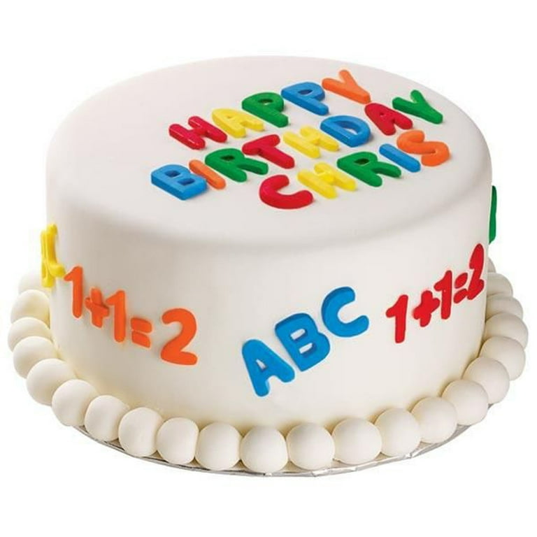 Alphabet & Numbers Fondant Silicone Mold Set - 3pcs Letters & 2 Droppers For Cake Decorating, Chocolate, & Crafts