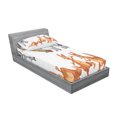 thumbnail image 3 of Tropical Animals Bedding Set with Sheet & Covers, Australian Baby Kangaroos and Koala Bears in Different Positions Art Print, Printed Bedroom Decor 2 Shams, 4 Sizes, Grey Brown, by Ambesonne, 3 of 3
