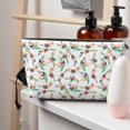 thumbnail image 5 of Picia Pretty Floral With Leaves Printed Leather Travel Toiletry Bag,Cosmetic Organizer, Makeup Travel Bag, Durable Travel Pouch, Compact Toiletry Bag, Travel Accessories, 5 of 6