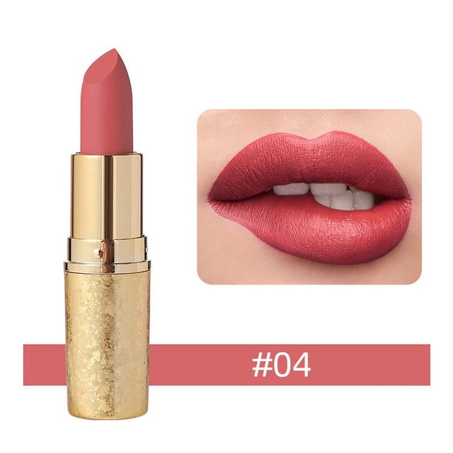 Fiudx Brillo Labial Mate, Labial Antiadherente de Larga Duración, Brillo Labial Intenso con Ingredientes Seguros Que Iluminan Los Labios, Ideal para Uso Diario, Ideal para Citas de Verano, Fácil de A
