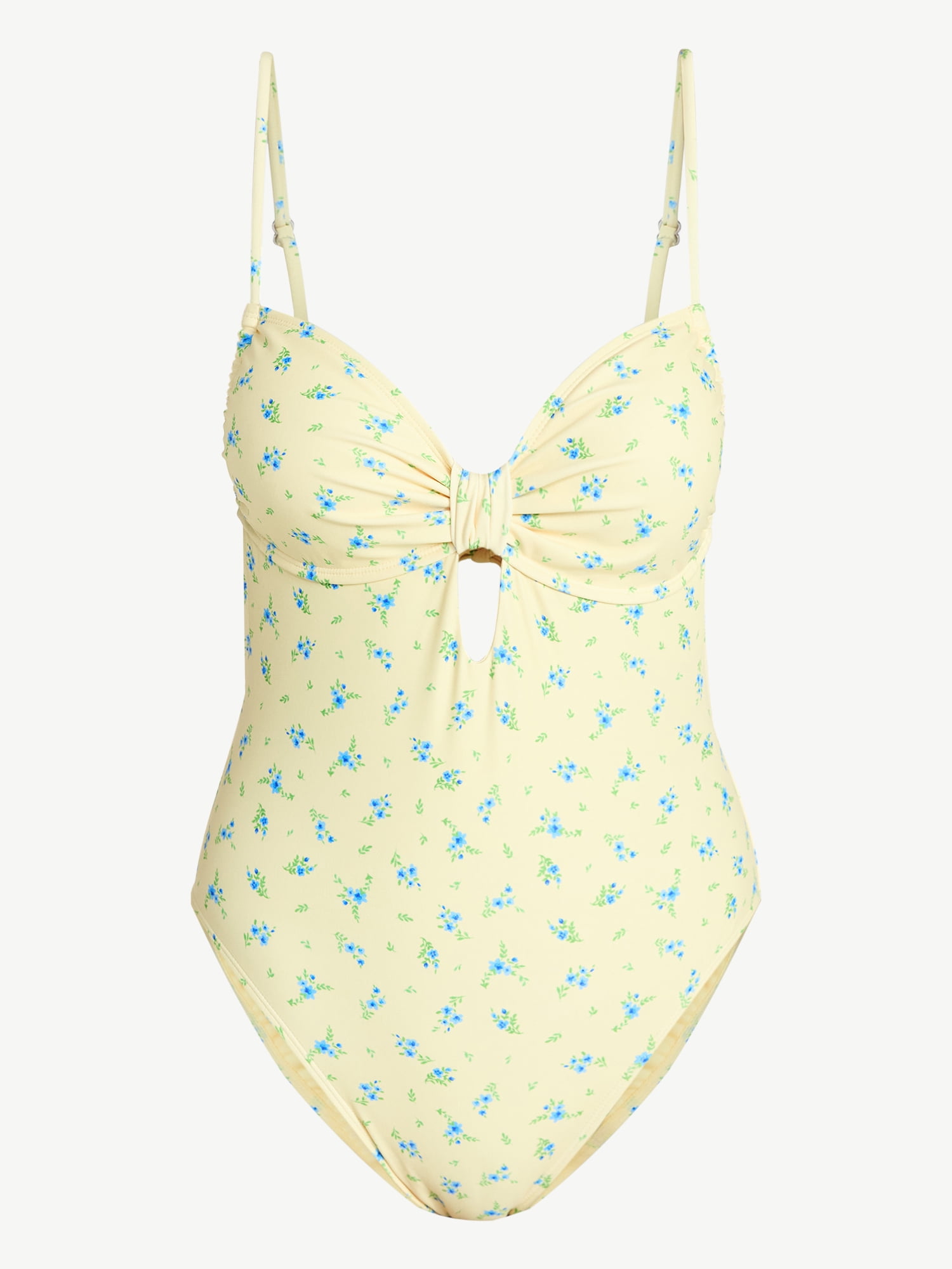 No Boundaries Femme Floral Print One-Piece Swimsuit, Women’s XXS-XXL