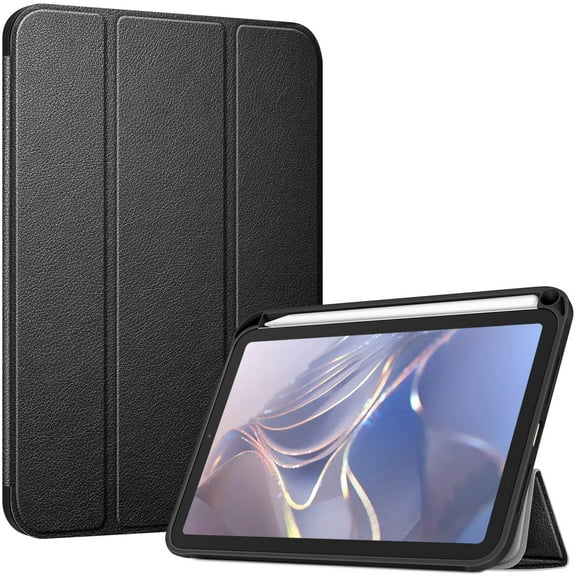 Fintie SlimShell Case for iPad Mini 6th Generation 2021 (8.3 Inch) - [Built-in Pencil Holder] Soft TPU Protective Stand Back Cover with Auto Wake/Sleep