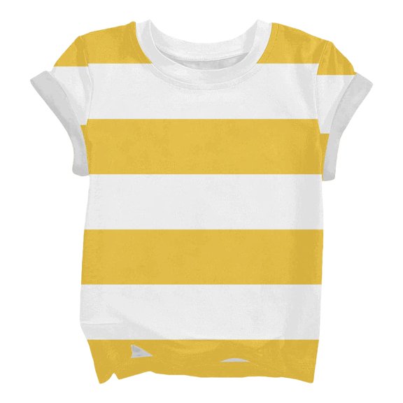 GiLiling Girls Striped T Shirt Short Sleeve Crew Neck Color Block Knit Blouse Pullover Top (Mint Green, 3-4 Years)