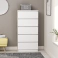 thumbnail image 1 of vidaXL Drawer Sideboard White 60x35x121 cm Engineered Wood, 1 of 5