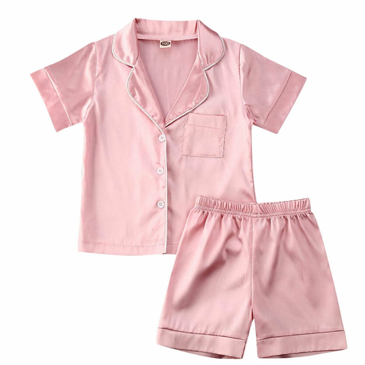 JWWN Toddler Girls Boys Short Sleeve Pajamas Set Little Kids Sleepwear 2 Piece Summer Loungewear 1-6Years