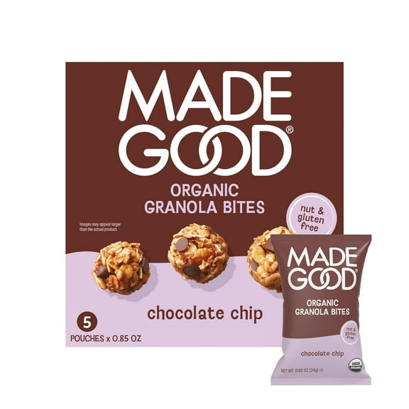 MadeGood Organic Chocolate Chip Granola Minis, 5ct x 0.85oz