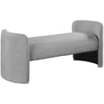 thumbnail image 1 of Meridian Furniture Peyton Grey Boucle Fabric Bench, 1 of 5