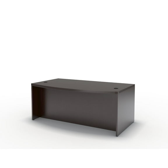 Mayline Aberdeen Series 72" Bow Front Desk in Gray Steel