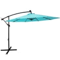 thumbnail image 3 of Outdoor 360 Degrees Rotation Deck Umbrella, Patio Umbrella with Solar Lights - Multicolor, 3 of 8