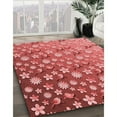 thumbnail image 2 of Ahgly Company Indoor Round Patterned Love Red Area Rugs, 7' Round, 2 of 6