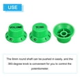 thumbnail image 4 of Speed Control Knobs 6mm ID 1 Volume 2 Tone Top Hat Guitar Bell Knobs Plastic Green with Black Characters, 4 of 6