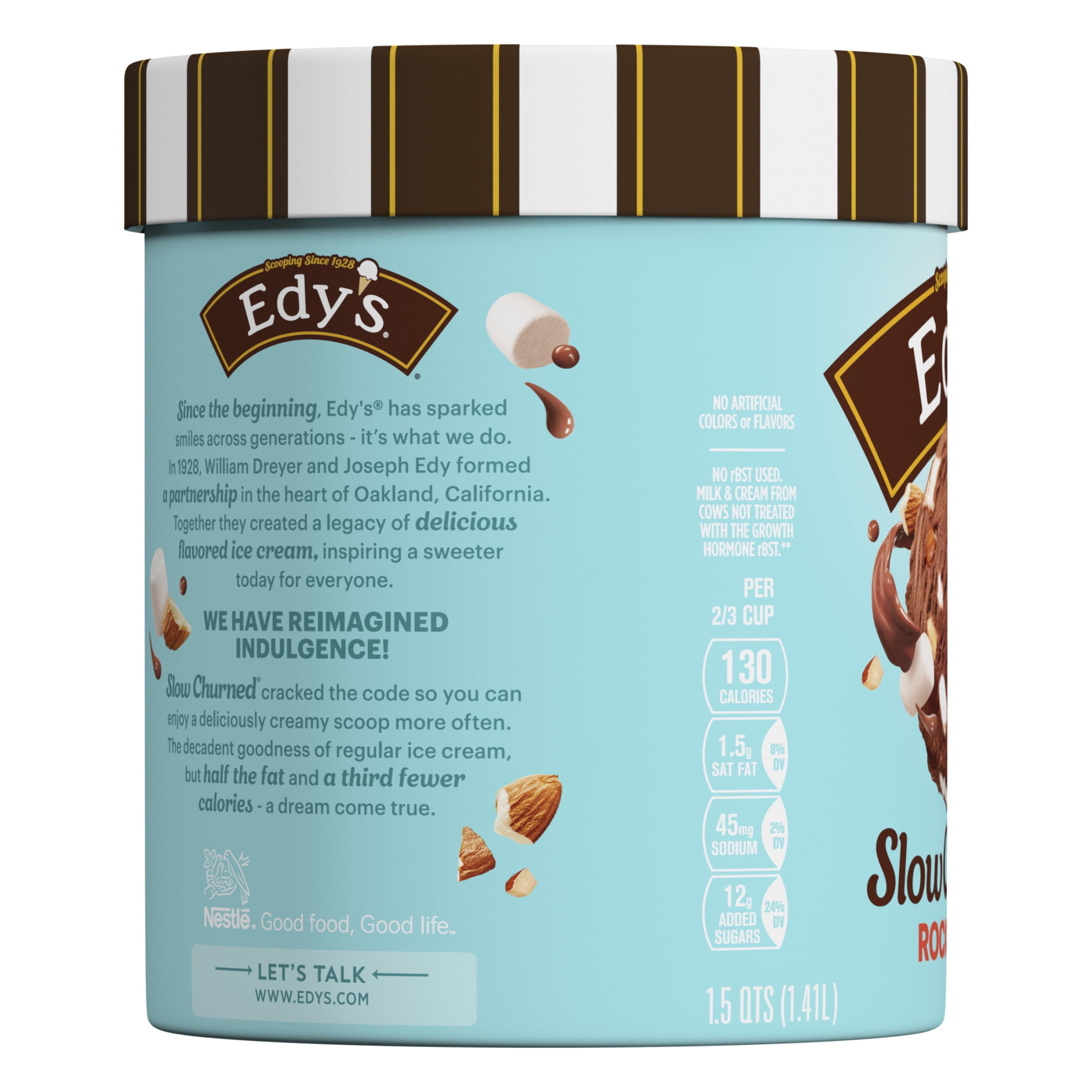 Edy's/Dreyer's Slow Churned Rocky Road Light Ice Cream, 1.5 Qt
