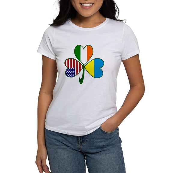CafePress - Shamrock Of Ukraine Women's T Shirt - Women's Classic T-Shirt