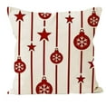 thumbnail image 4 of Red Christmas Snowflake Pillow Covers 18x18 , Holiday Red and White 18 x 18 Christmas Decor Throw Pillow Covers, Winter Outdoor Decorative Snowflake Pillows for Couch Bedroom Sofa, 4 of 6