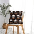 thumbnail image 5 of Pofeuu Butterfly Skull Print Double-sided plush pillowcase Square Throw Pillow Covers Pillows Cover for Living Room Bedroom Sofa Couch Cushion Cover（No pillow core）-24"x24", 5 of 7