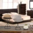 thumbnail image 3 of Soporte para peluca de metal, soporte para sombrero, soporte para cabeza de peluca estable y resistente de 12,6 pulgadas, soporte de almacenamiento duradero para sombrero, negro, 3 of 5
