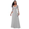 thumbnail image 1 of Vestido Loyeloy Lace Mother of the Bride 2025 plateado talla 12, 1 of 7
