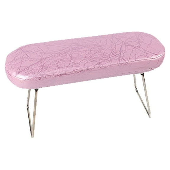 Nail Arm Rest for Acrylic Nail, Nail Art Hand Rest Pillow, Stripe Leather Soft Sponge Hand Rests Cushion, Arm Rest Holder Manicure Care Pad Nail Tools - Pink
