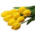 thumbnail image 1 of POINTERTECK 10Pcs Home Party Decor Artifical Real Touch Faux Leather Tulips, 1 of 6