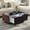 Brown, variant on 41" Smart Coffee Table with 93L Fridge & Freezer, Bluetooth Speaker, Touch Control, 15W Wireless Charging, USB Ports, LED Light, Living Room Furniture (Black)