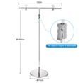 thumbnail image 2 of Soporte publicitario ajustable en forma de T Uxcell, soporte de exhibición de acero inoxidable de escritorio con clip, 2 of 5