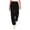 Black, variant on Women's High Waist Jogger Pants with Pockets - Athletic Track Pants, Loose Fit Yoga Running Pants with Adjustable Drawstring & Elastic Ankle Black L