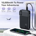 thumbnail image 6 of RORRY Portable Charger with Built-in Cables 10000mAh and AC Wall Plug , 22.5W Fast Charging Power Bank for iPhone 17/16/15, Samsung Galaxy , Pixel, iPad – Green, 6 of 9