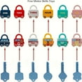 thumbnail image 6 of Fine Motor Skills Toys Locks with Keys, Puzzle Toys Student Hobby Toys for Toddlers 1-3, Toys Vehicle Playset Hobby Toys 6 Pack, 6 of 9