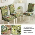 thumbnail image 5 of Vintage Paisley and Bohemian Floral Pattern Dining Chair Covers Set of 4 with Colorful Ethnic Retro Decorative Design Washable Polyester Stretch Slipcovers Removable Protector for Artistic Decor, 5 of 7