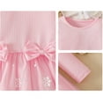 thumbnail image 6 of Girls Pink Princess Party Dress Long Sleeve Sparkle Tutu with Bows, Kids Birthday Holiday Fancy Dress for Age 3 4 5 6 7 8 9 10 Years,Size 9-10 T, 6 of 9