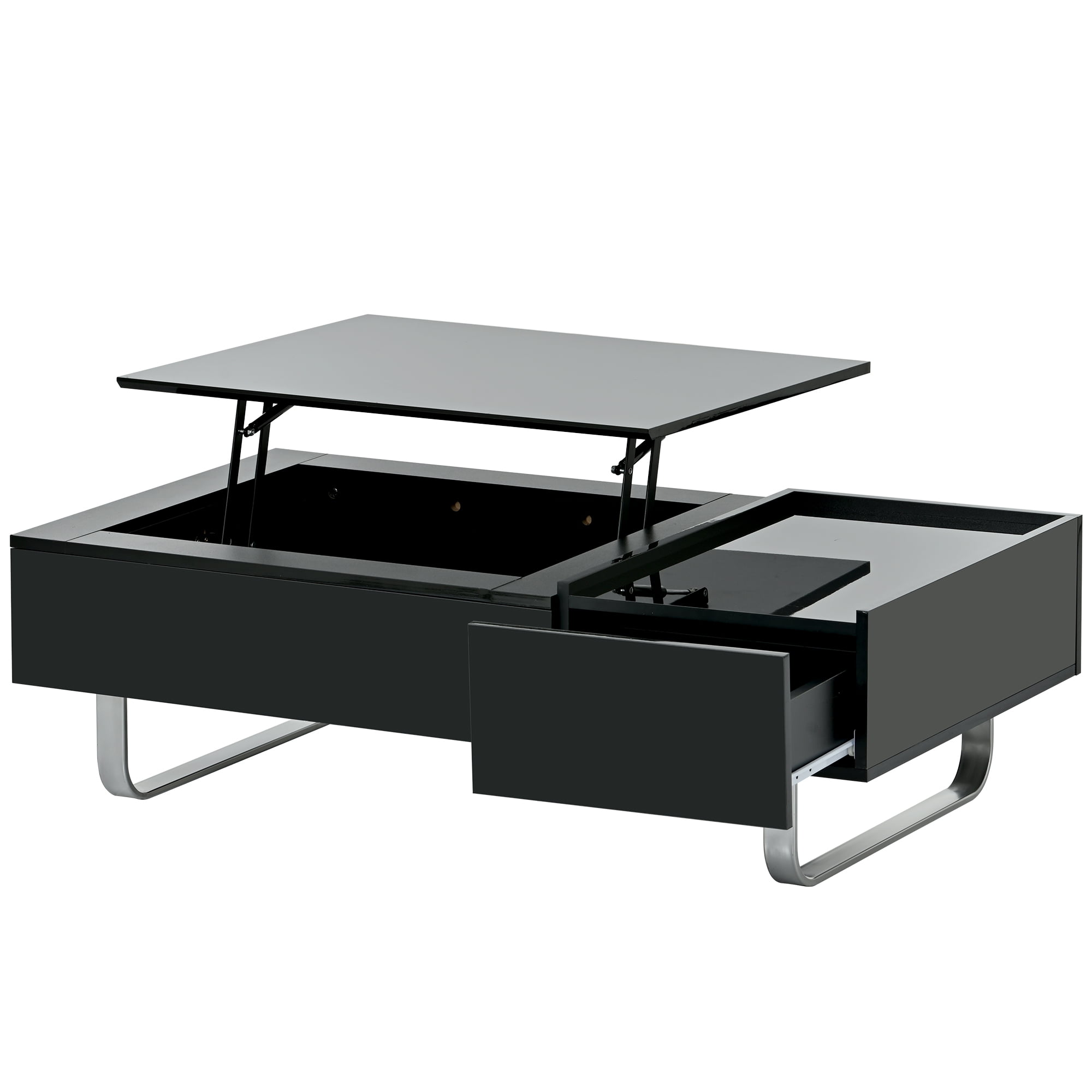 LYPER Multifunctional Coffee Table with Lifted Tabletop, Contemporary