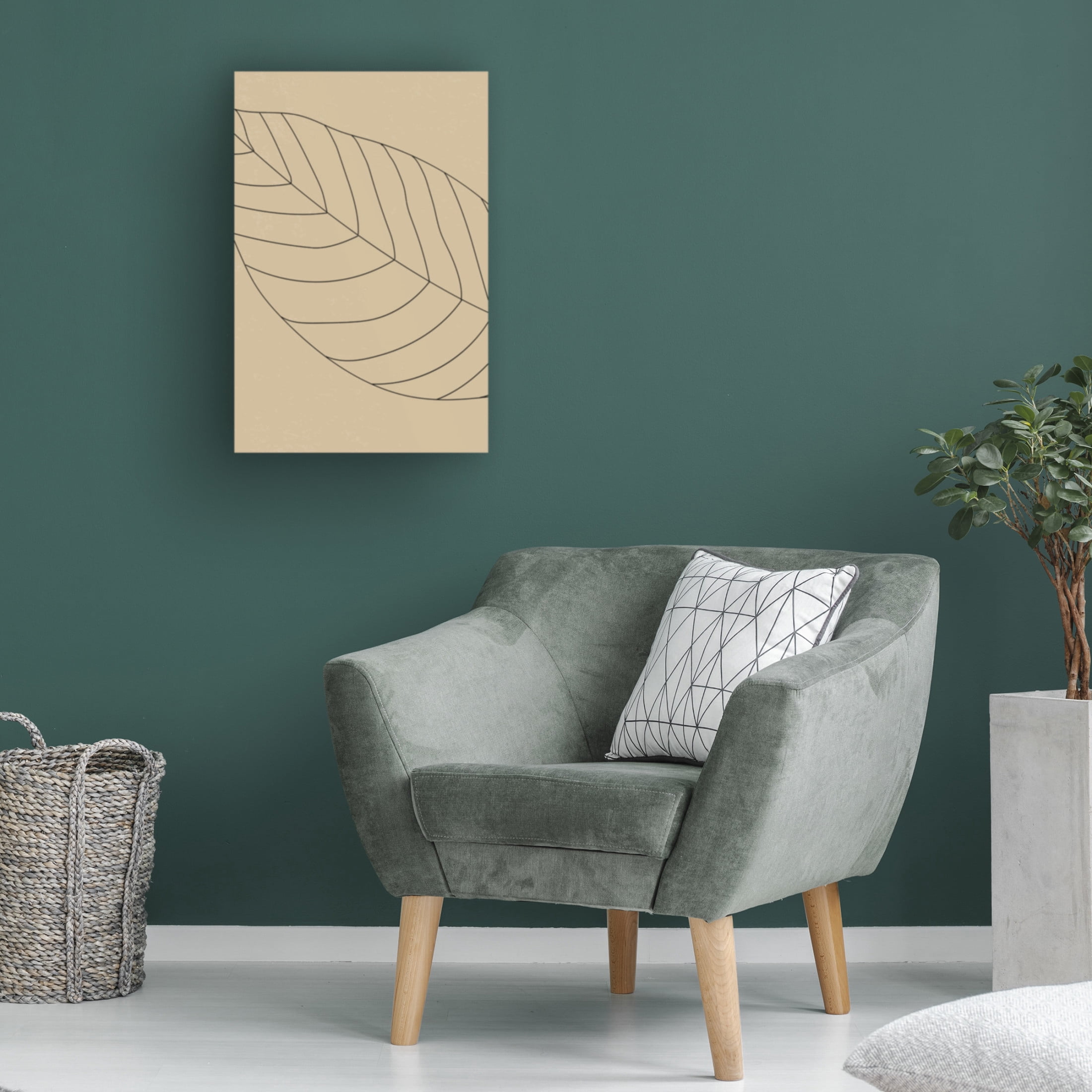 Trademark Fine Art jay stanley  Minimal Leaves 2 Canvas Wall Art
