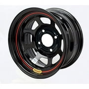 Bassett 58DH4 15X8 D-Hole 4x100 mm 4 In Backspace Black Wheel