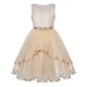 thumbnail image 1 of Vestido de Niña Florista Champán con Cinturón para Boda Fiesta Dama de Honor 14 Años, 1 of 11
