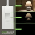 thumbnail image 3 of TOPGREENER Table-Top Plug in Dimmer for Table or Floor Lamps, Slide Control, Works with 360 Watt Incandescent and 150 Watt Dimmable CFL/LED, 6ft Cord, TGTTDL300-W, 3 Pack, White, 3 of 5