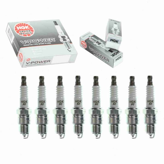 8 pc NGK V-Power Spark Plugs compatible with Ford F53 7.5L V8 1988-1996