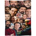 thumbnail image 3 of Blanket Nicolas Cage Soft and Comfortable Wool Fleece Throw Blankets Gift for Home Decoration Sofa Office car Camping Yoga Travel Home Decoration Cozy Plush Beach, 3 of 5