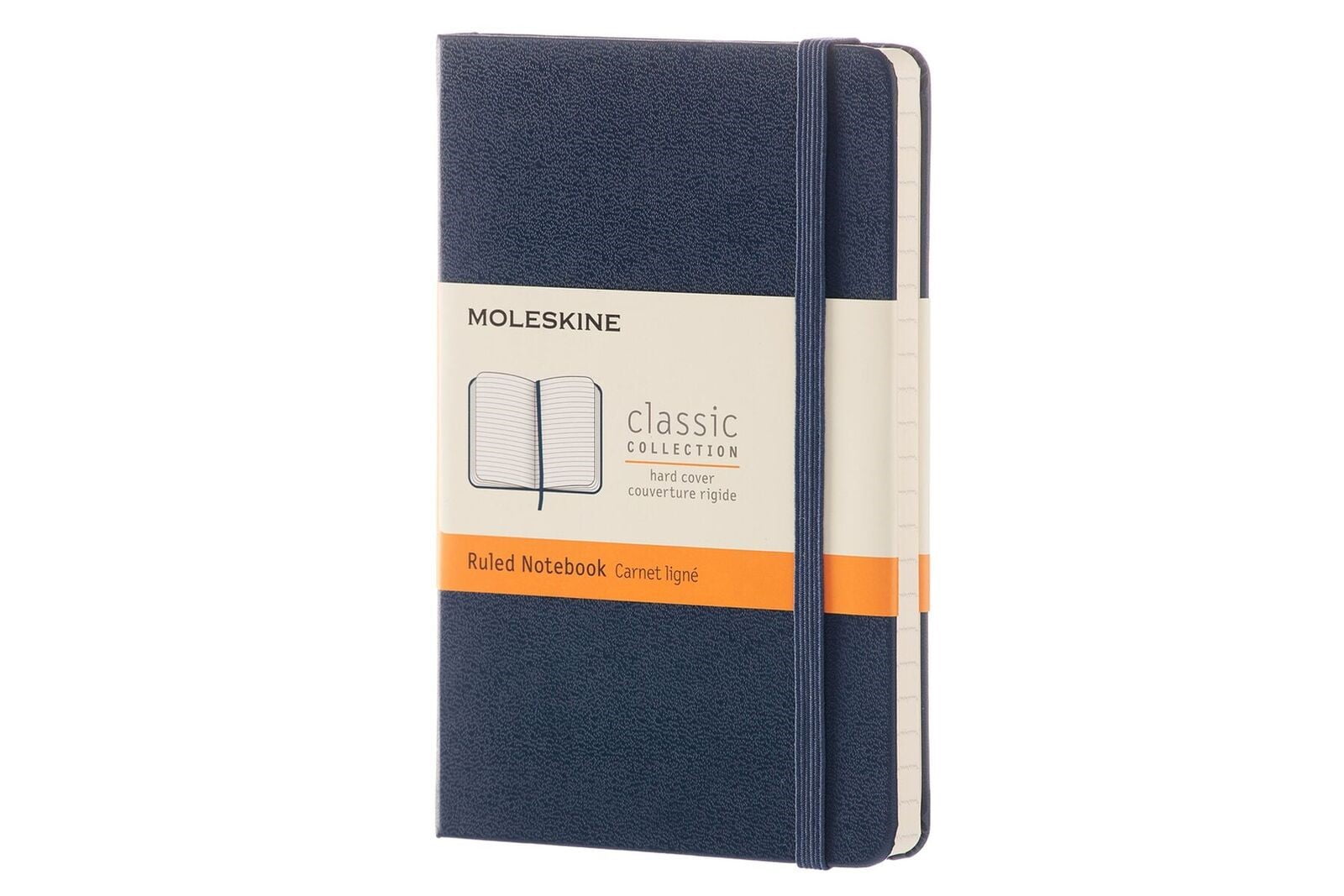 5" x 8.25" Moleskine Classic Notebook,Hard Cover,Large Ruled/Lined,Sappire Blue 