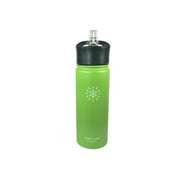 Smart Flask Stainless Steel Water Bottle Vacuum Insulated, 18 fl oz, Biteproof Lid. Perfect Size and Lid for Kids.