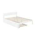thumbnail image 3 of AFI Boston 14" Queen Wood Platform Bed Frame with Twin-XL Trundle, White, 3 of 6