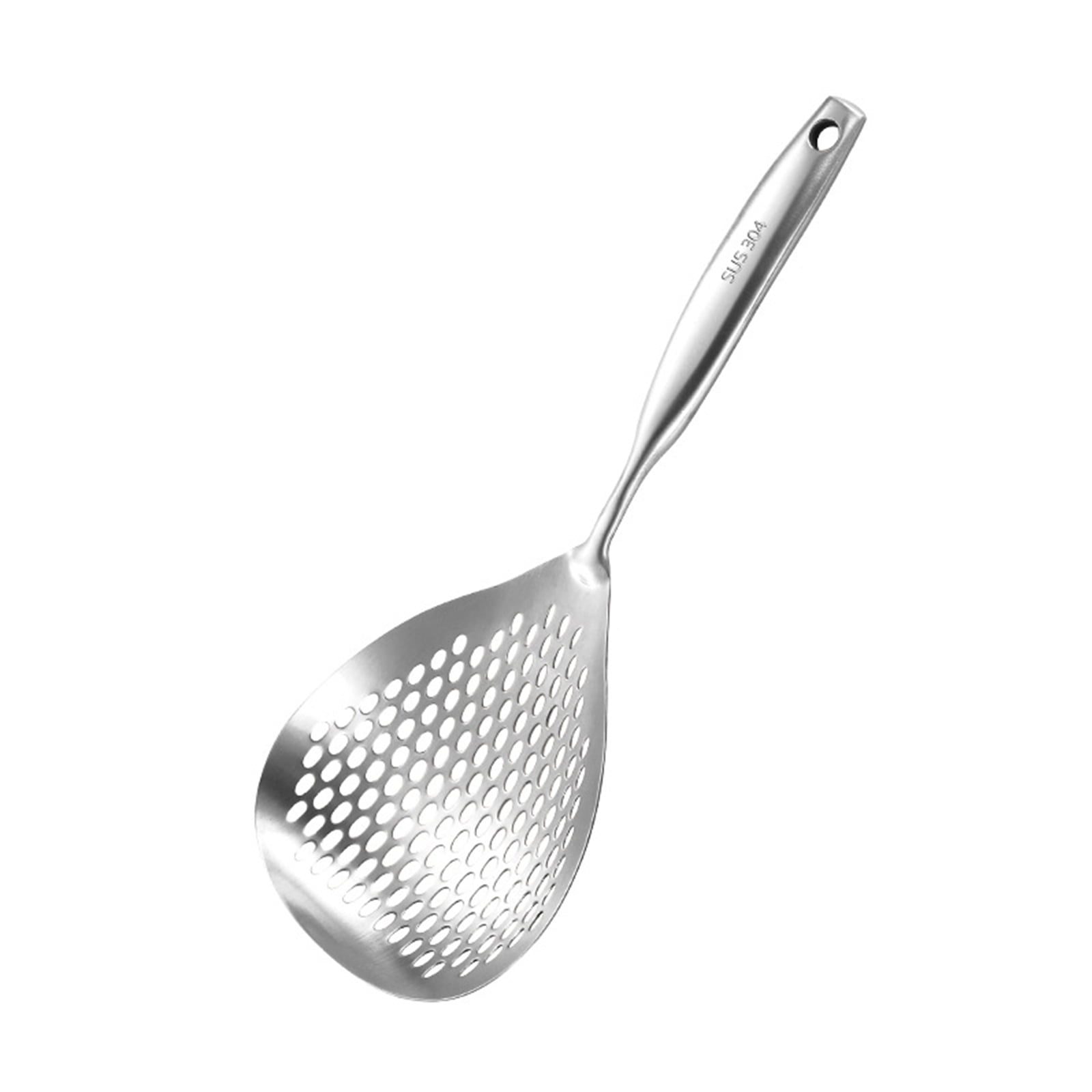 304 Stainless Skimmer Strainer Slotted Ladle Mesh Deep Fryer Oil Frying