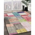 thumbnail image 2 of Ahgly Company Indoor Rectangle Contemporary Mauve Taupe Purple Patchwork Area Rugs, 8' x 12', 2 of 6
