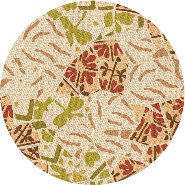 Ahgly Company Tapis d'Intérieur Lavables en Machine, Ronds, Orange Transitionnel, Ronds de 3'