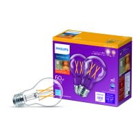 Philips Vintage LED 60W A19 Cross Filament General Purpose Household Lightbulb, Clear Soft White, Dimmable, E26 Base (2-Pack)