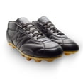 thumbnail image 2 of Manriquez Botines de fútbol piel tachones suela hule fútbol tierra firme negro, 2 of 5