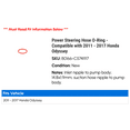 thumbnail image 2 of Power Steering Hose O-Ring - Compatible with 2011 - 2017 Honda Odyssey 2012 2013 2014 2015 2016, 2 of 2