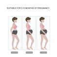 thumbnail image 6 of Ausing Women's Maternity Underwear Plus Size Pregnancy Panties 3 Pack Low Rise Lace Underpants Modal Briefs Bean Paste Skin Tone Pink XXL, 6 of 7