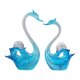 thumbnail image 1 of 2 estatuas de pareja de cisnes para decoración de mesa, regalo, obra de arte creativa y moderna. Azul, 1 of 9
