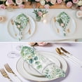 thumbnail image 2 of Cloth Napkins Set of 8 - 20x20 Inches, Eucalyptus Leaves Washable Reusable Table Napkins, Summer Botanical Soft & Absortbent Dining Napkin for Party Wedding Hotel Restaurant, 2 of 8
